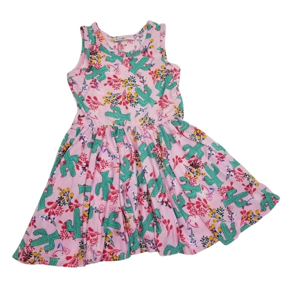 DotDotSmile Size 2t Tank Dress - NWT Pink Cactus Floral Print